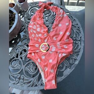 SALINAS One-Piece Swimsuit Polka Dot Size M